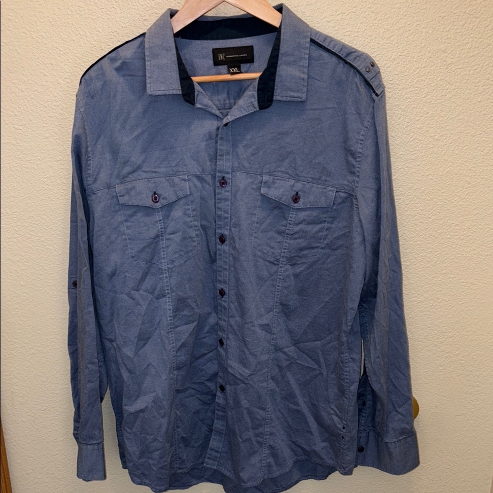 Men's Blue International Concepts Button-Up Shirt